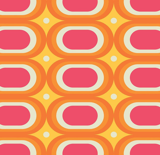 Premium Peel & Stick Wall Mural - Retro Pattern