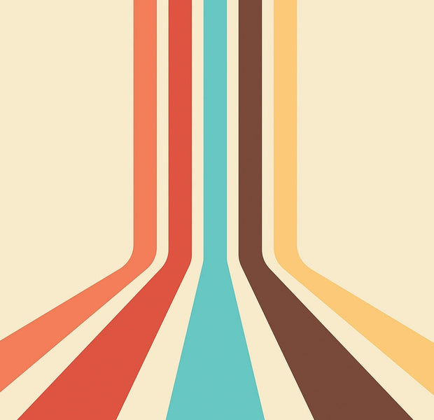 Premium Peel & Stick Wall Mural - Retro Stripes