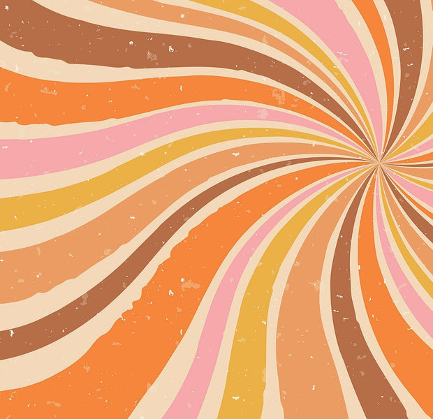 Premium Peel & Stick Wall Mural - Retro Swirls