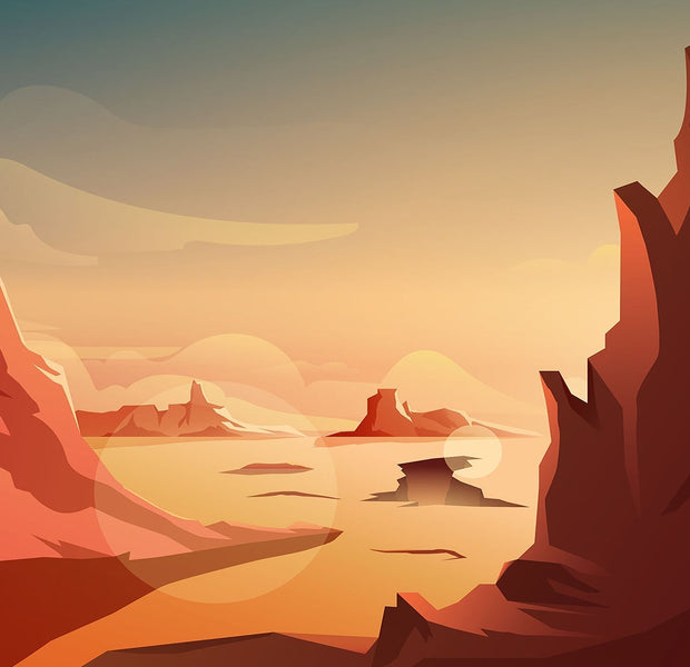 Premium Peel & Stick Wall Mural - Sunset Canyon