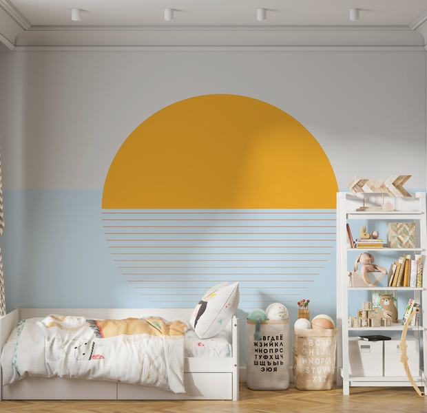 Premium Peel & Stick Wall Mural - Sunset Lines