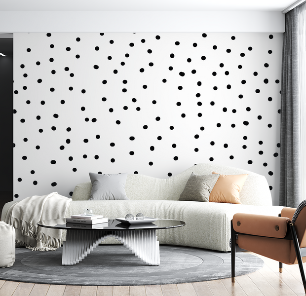 Premium Peel & Stick Wall Mural - Tiny Polka Dot