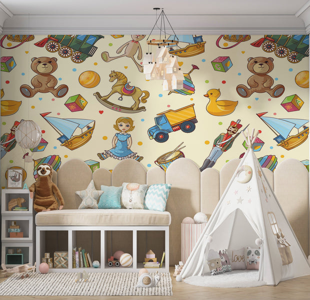 Premium Wallpaper Wall Mural - Toy Pattern