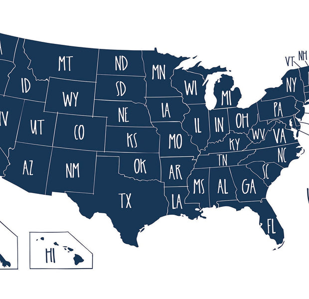 Premium Peel & Stick Wall Mural - USA Map