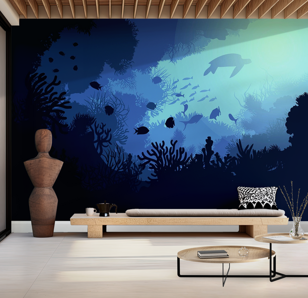 Premium Wallpaper Wall Mural - Underwater Scene 60"Wx40"H / Non-Woven Fleece