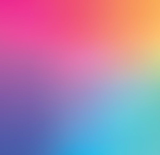 Colorful gradient wall mural in a modern interior.