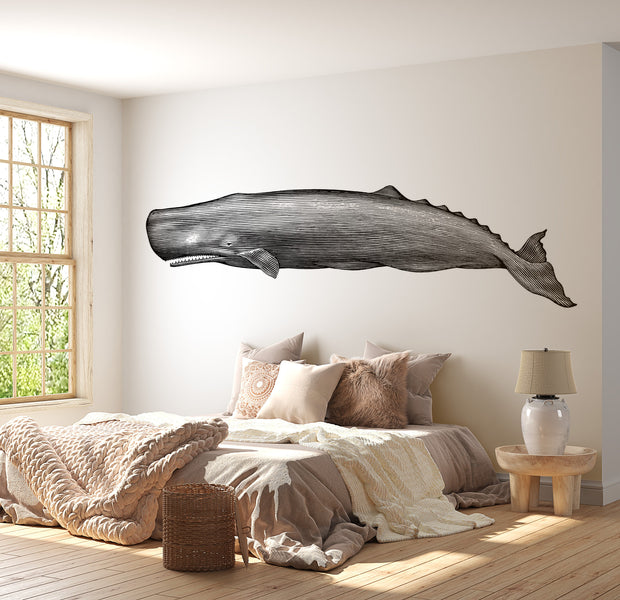 Premium Wallpaper Wall Mural - Whale Illustration