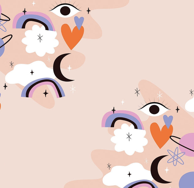 Premium Peel & Stick Wall Mural - Whimsical Space Theme