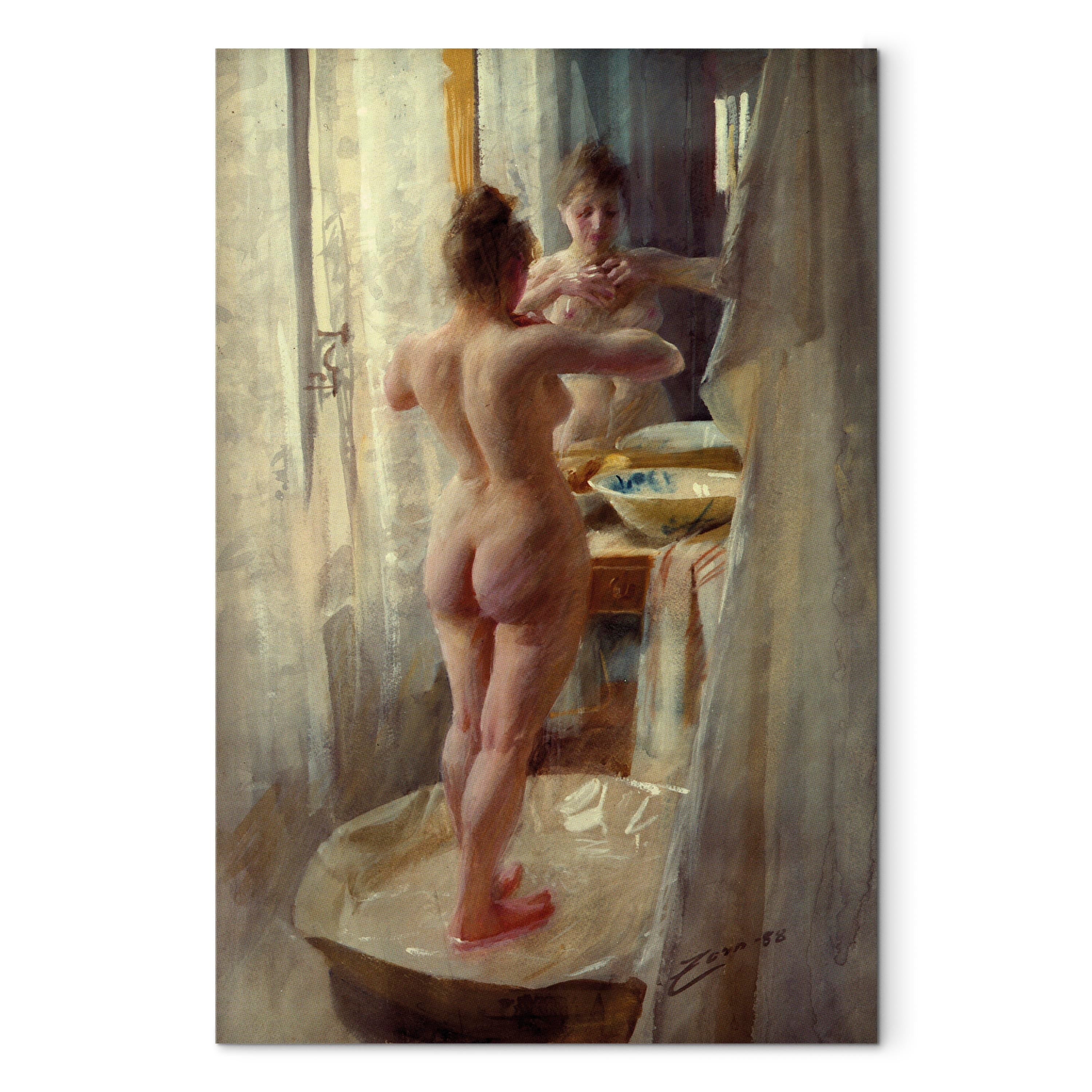 Reproduction Canvas Wall Art - At the Bathtub