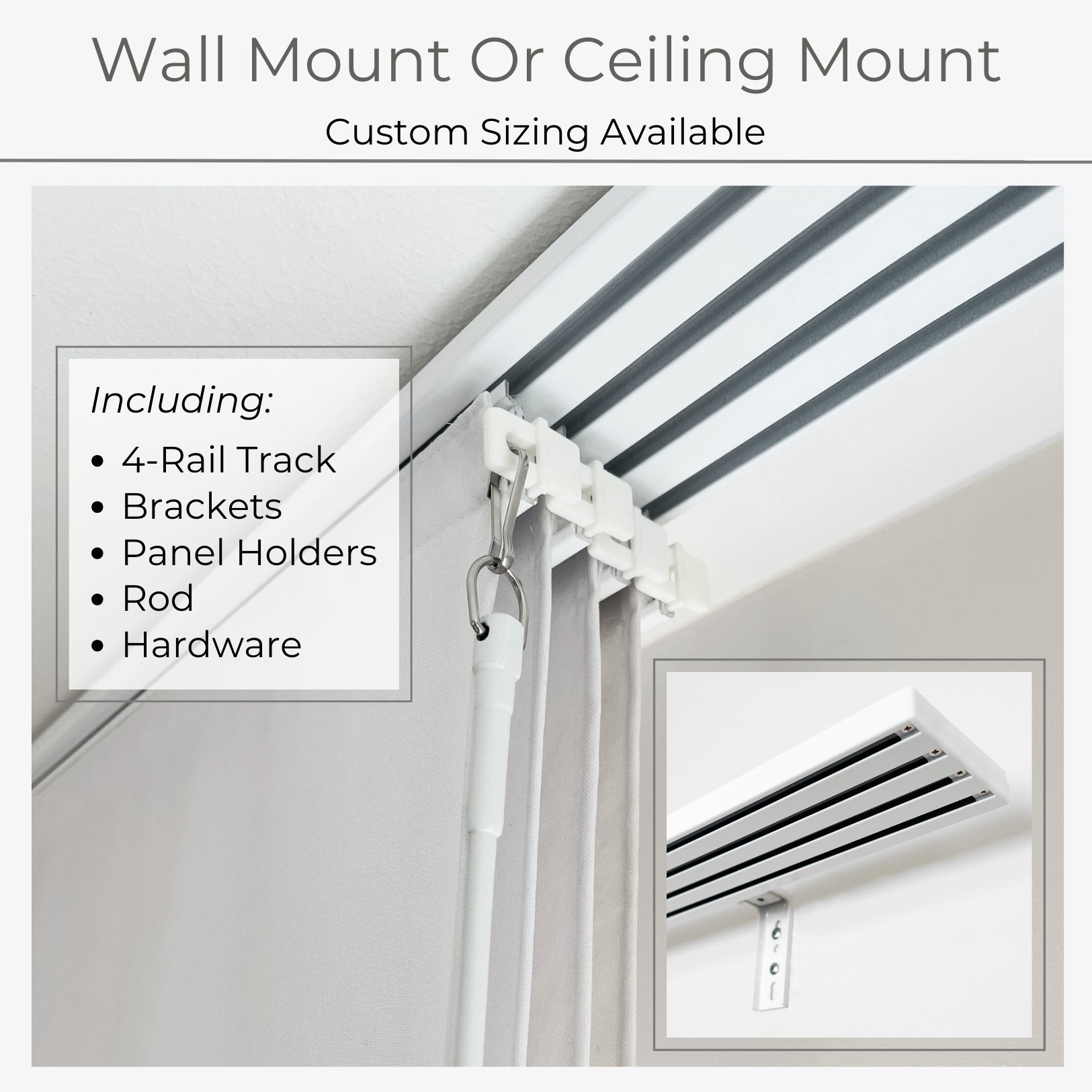 Set of 4 Panel Track Blinds - Lake