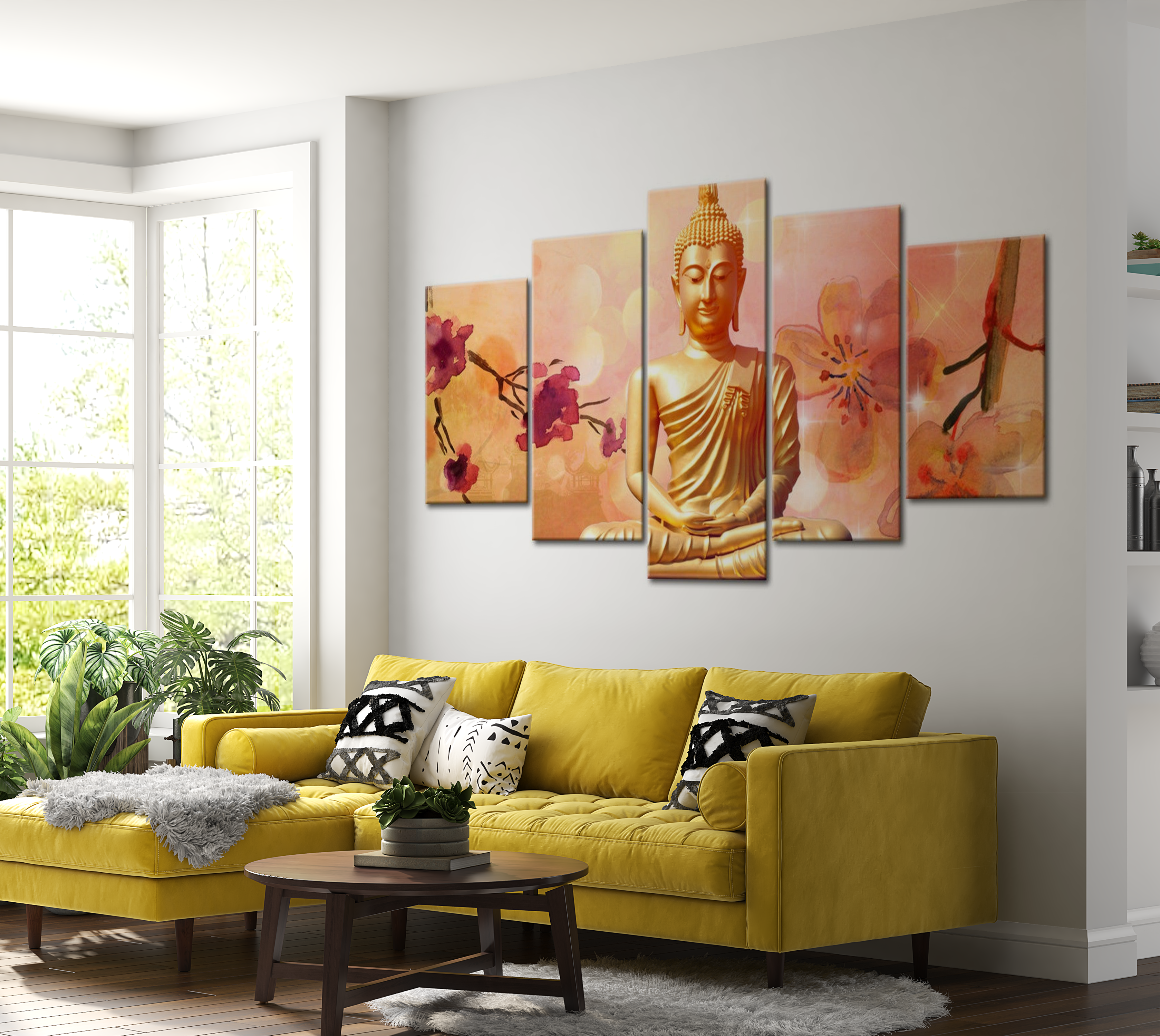 Stretched Canvas Zen Art - Mantra 40"Wx20"H