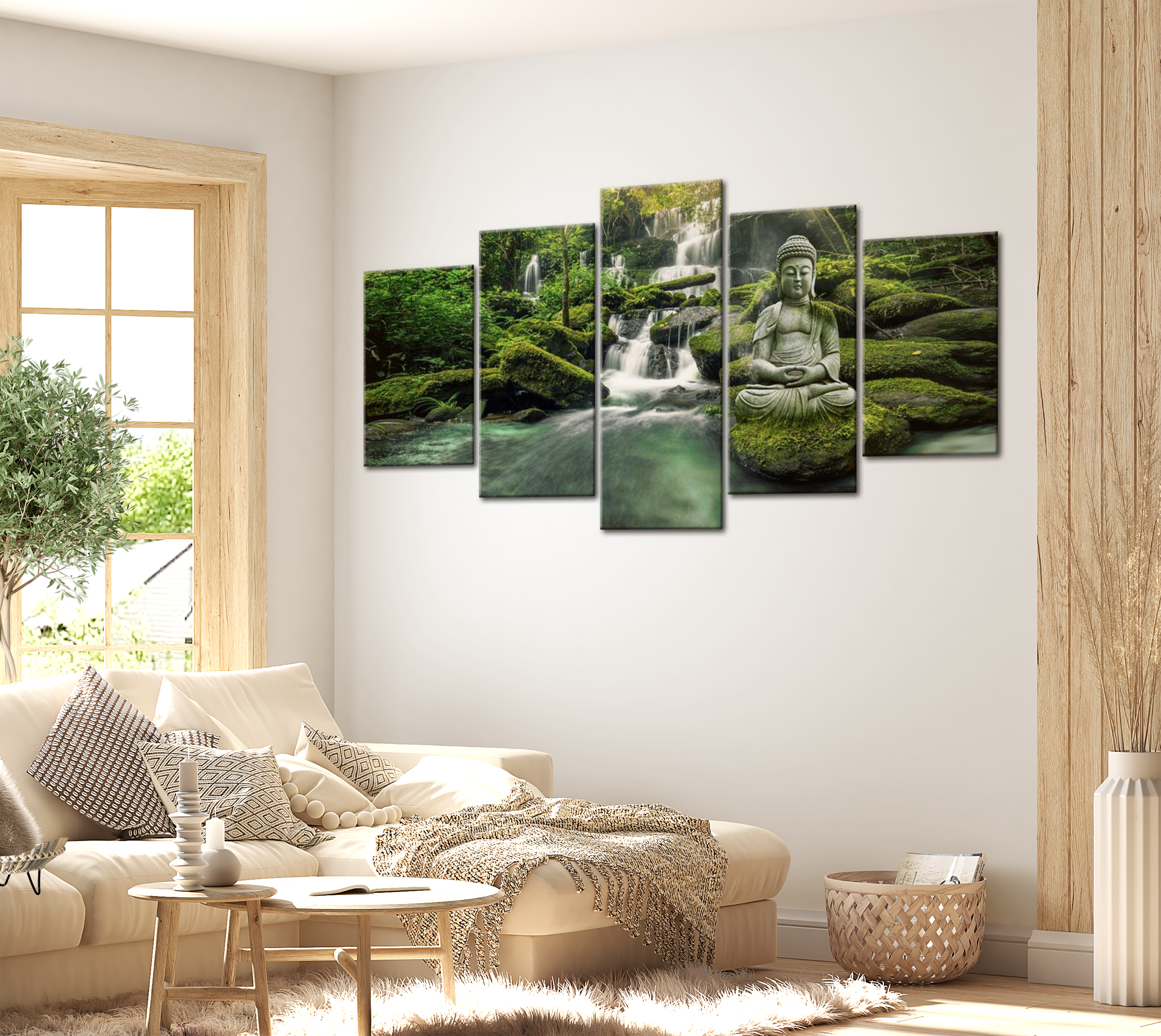 Stretched Canvas Zen Art - Forest Heaven 40"Wx20"H