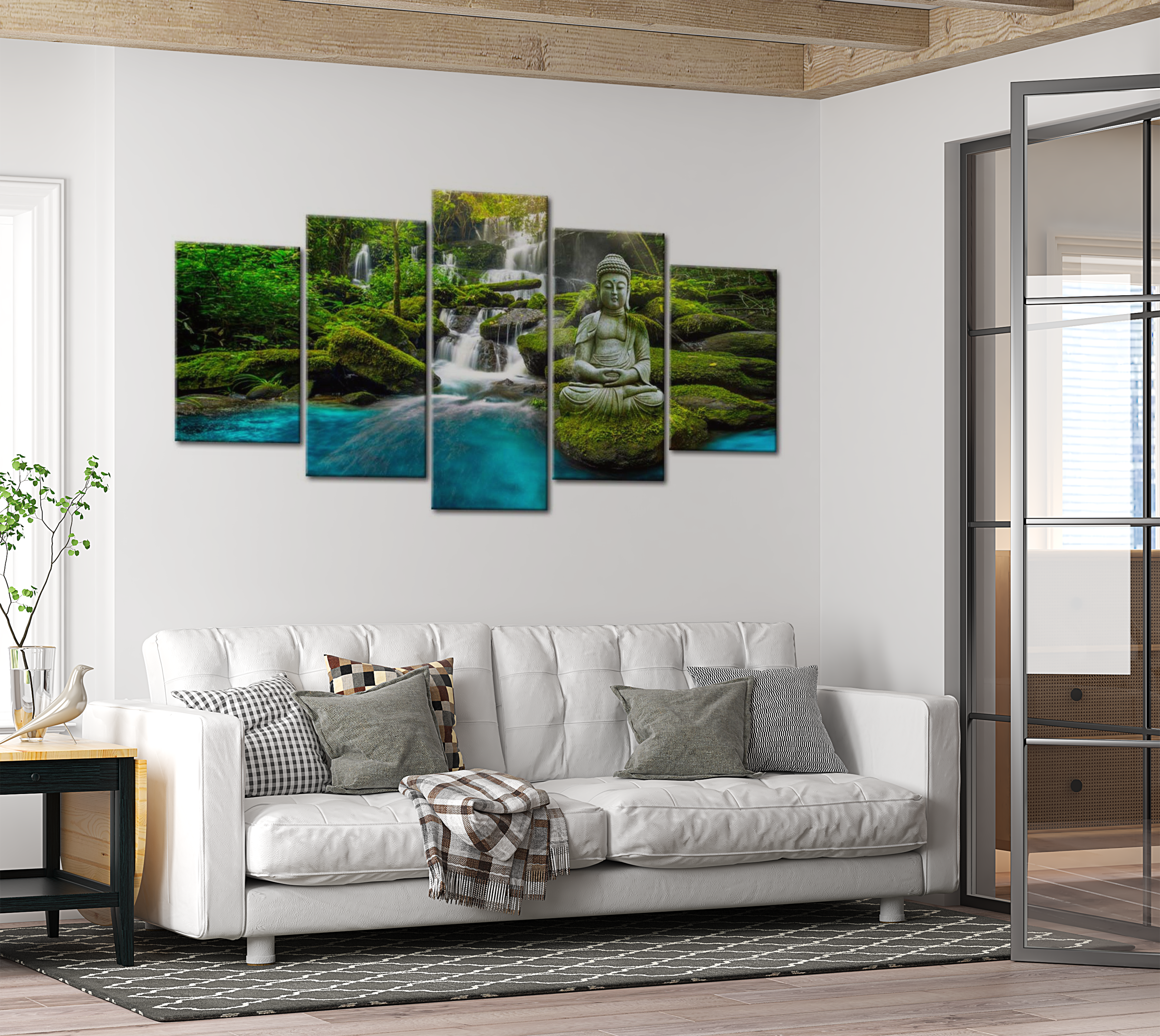 Stretched Canvas Zen Art - Sanctuary Of Harmony 40"Wx20"H