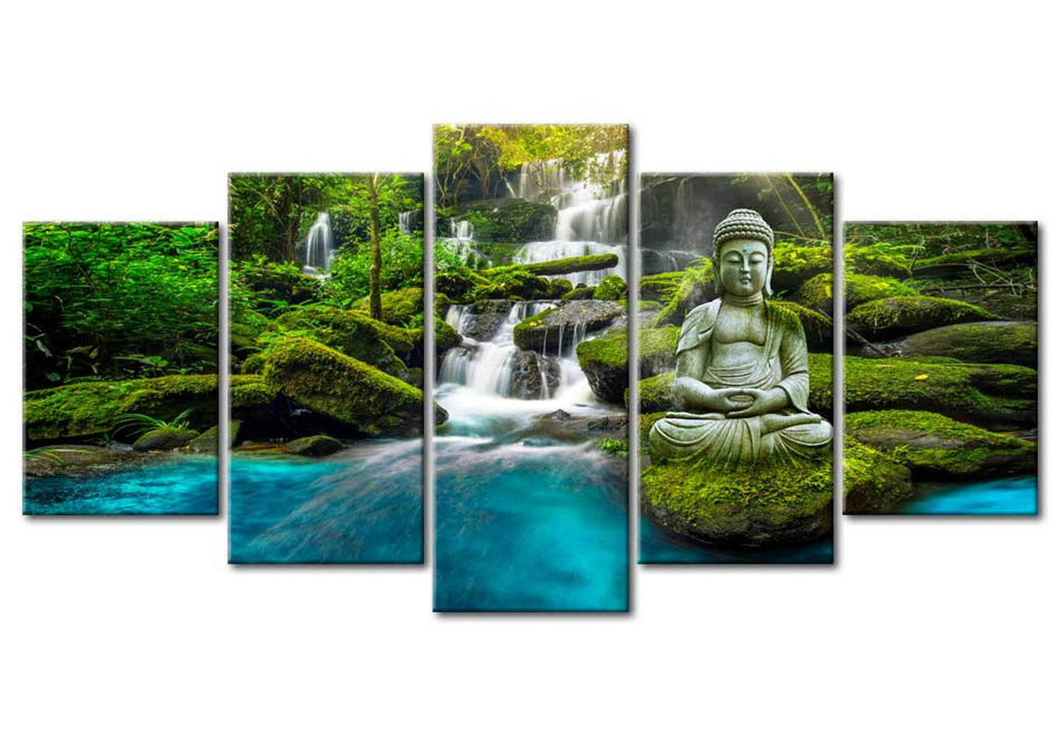 Spiritual Canvas Wall Art - Buddha Harmony - 5 Pieces