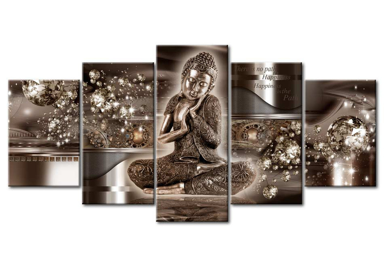 Spiritual Canvas Wall Art - Buddha Inner Harmony - 5 Pieces