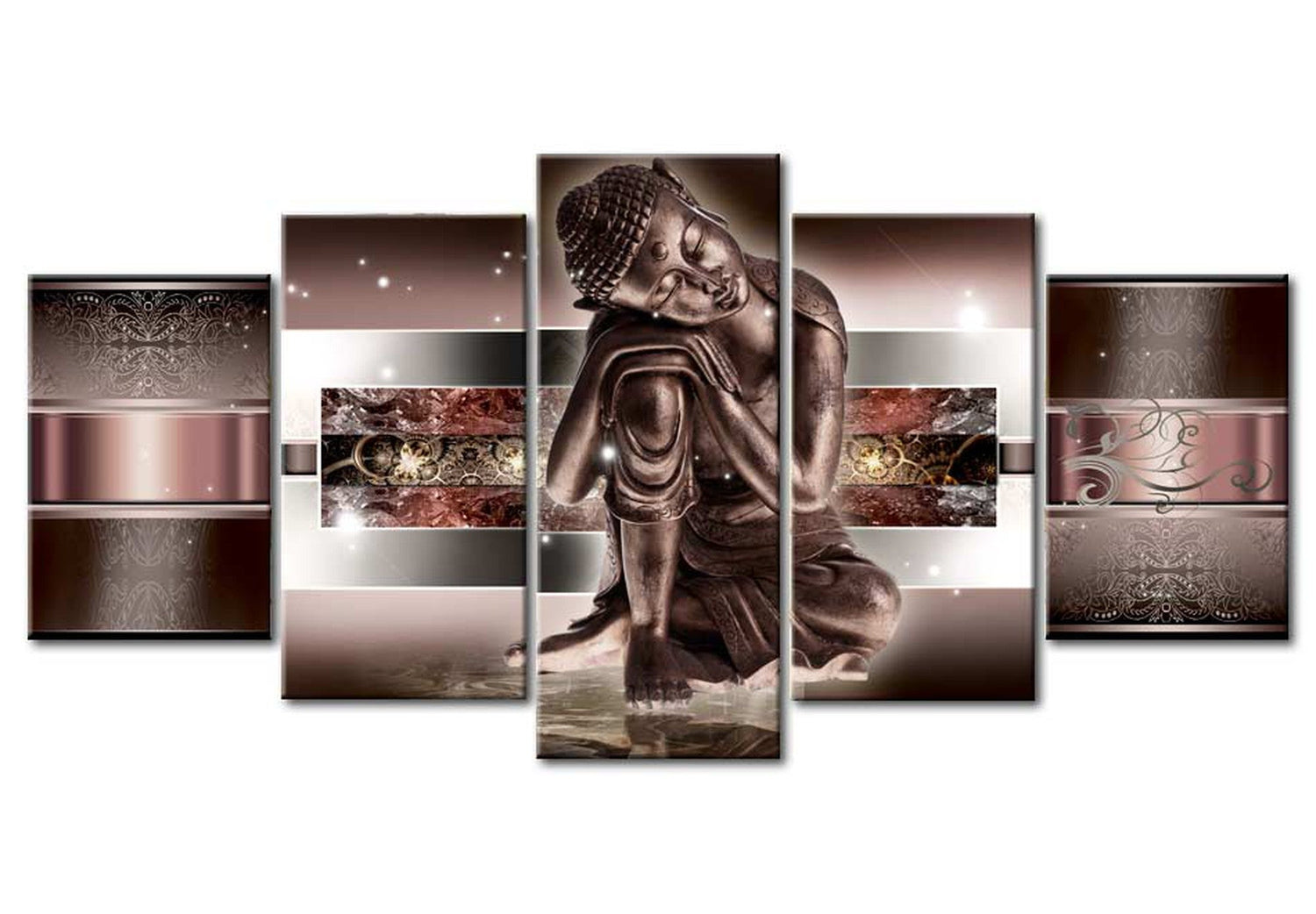 Spiritual Canvas Wall Art - Buddha Inspiration - 5 Pieces