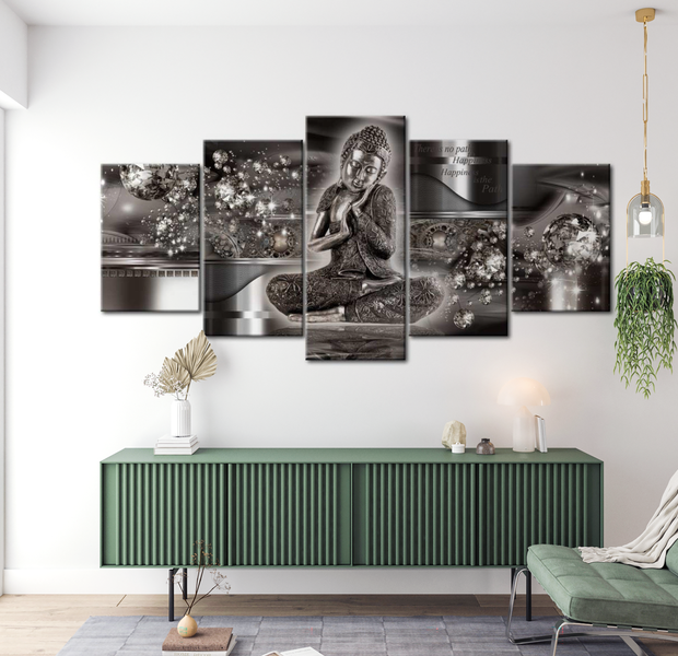 Spiritual Canvas Wall Art - Buddha's Serenity - 5 Pieces