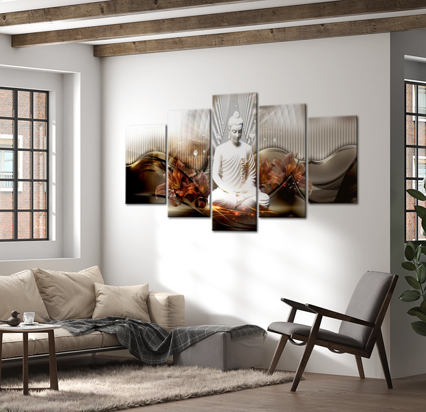 Spiritual Canvas Wall Art - Calm Meditation - 5 Pieces
