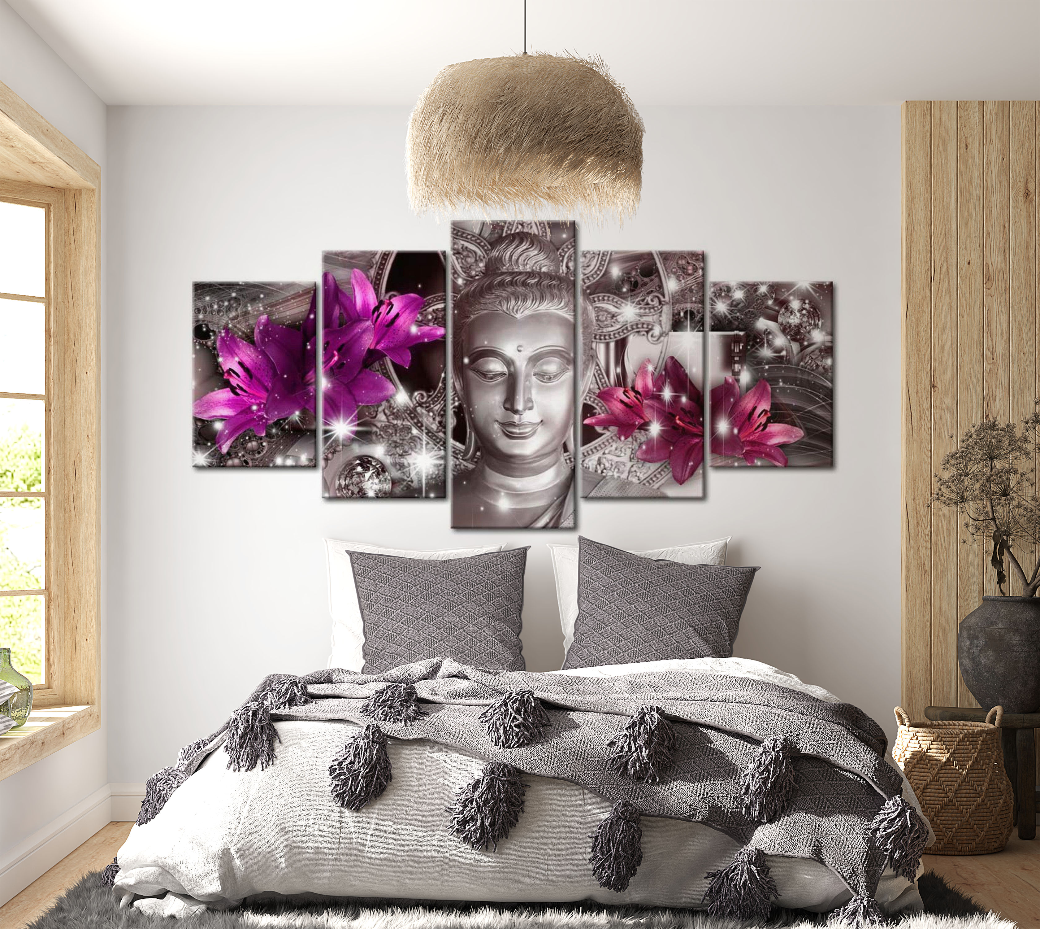 Spiritual Canvas Wall Art - Glitter Wellness - 5 Pieces