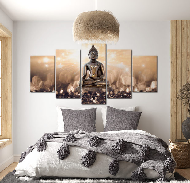 Spiritual Canvas Wall Art - Inspiring Buddha - 5 Pieces