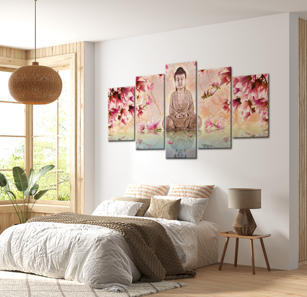 Spiritual Canvas Wall Art - Mindful Buddha Nature - 5 Pieces