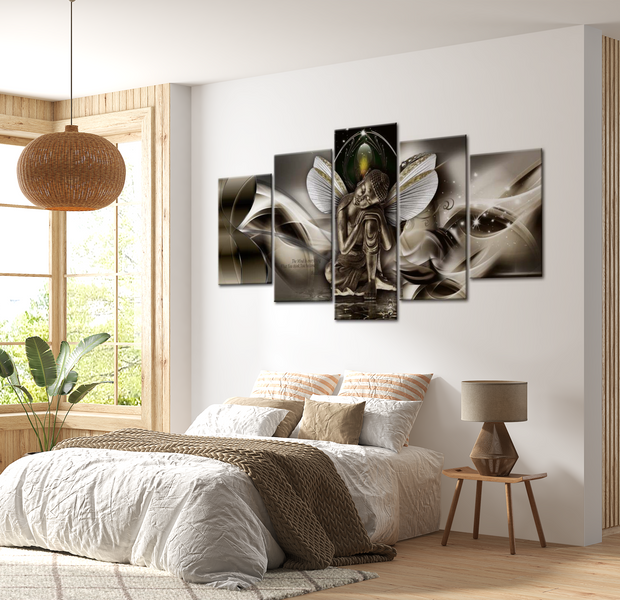 Spiritual Canvas Wall Art - Mystic Buddha - 5 Pieces