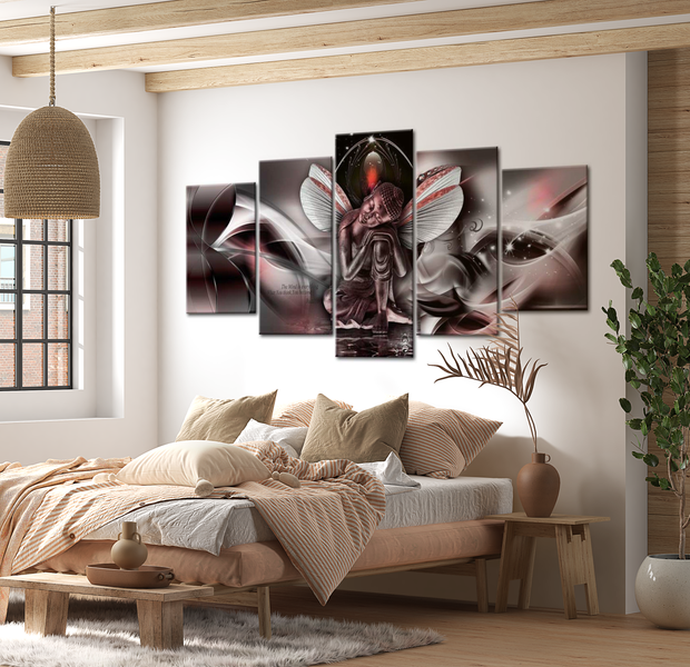 Spiritual Canvas Wall Art - Mythical Buddha - 5 Pieces
