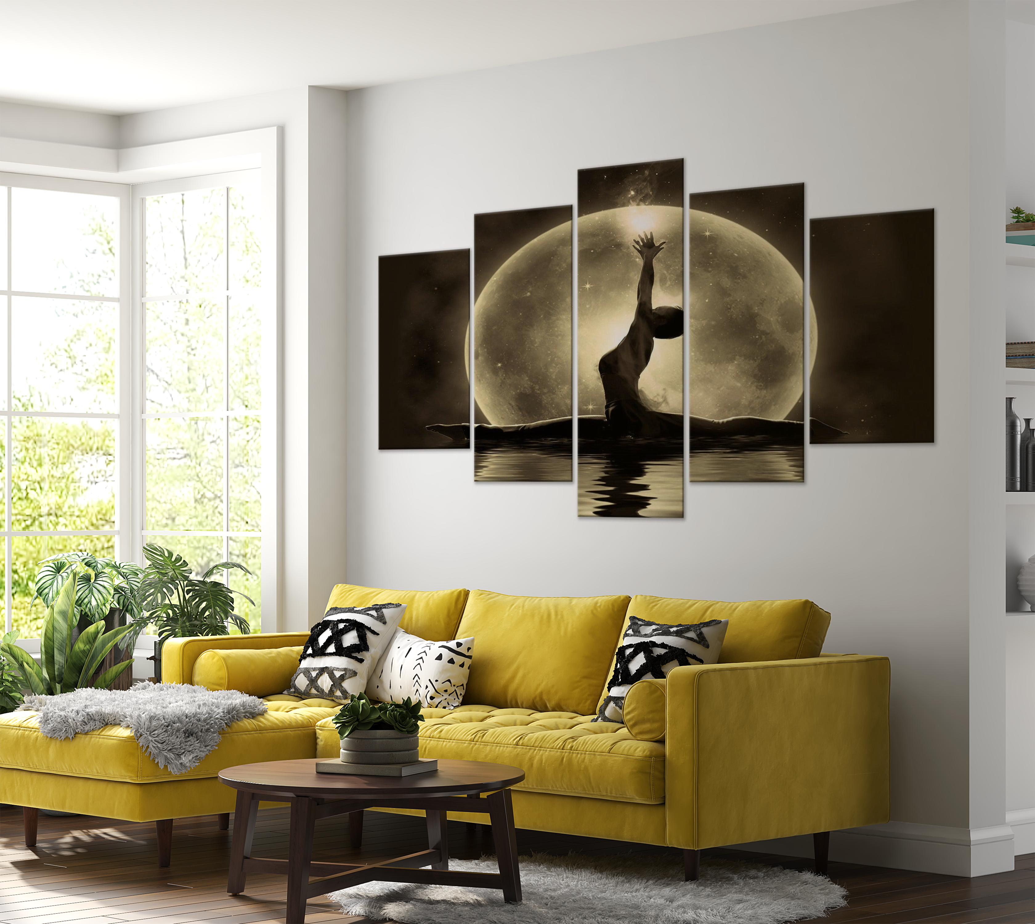 Spiritual Canvas Wall Art - Twine Golden - 5 Pieces