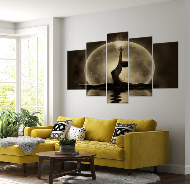 Spiritual Canvas Wall Art - Twine Golden - 5 Pieces