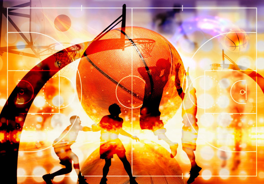 Sports Wallpaper Wall Mural - Basketball