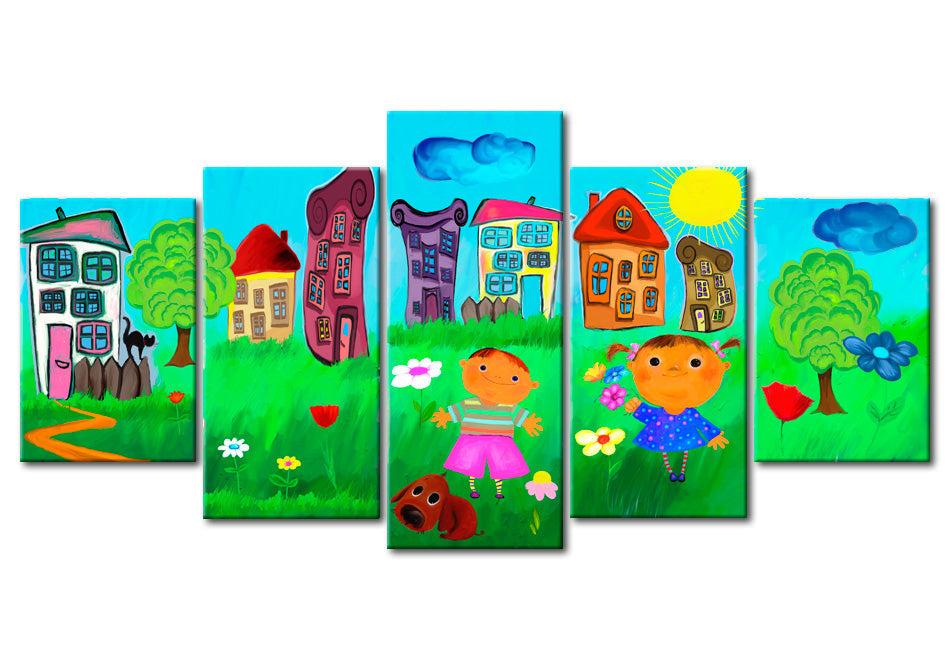Stretched Canvas Kids Art - Carefree Childhood