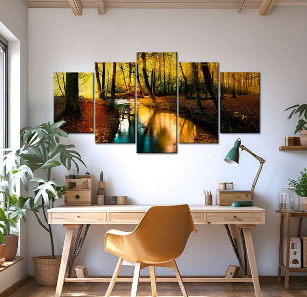 Stretched Canvas Landscape Art - Autumn Silence Forest