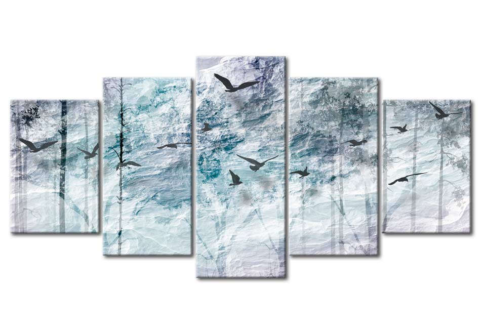 Stretched Canvas Landscape Art - Blue Forest