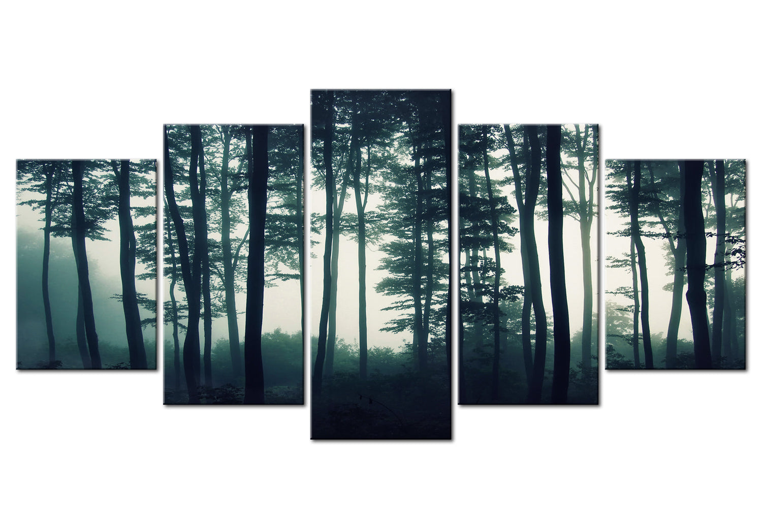 Stretched Canvas Landscape Art - Dark Forest 5 Piece