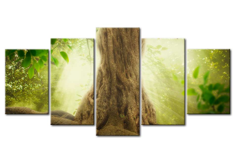 Stretched Canvas Landscape Art - Elves Tree