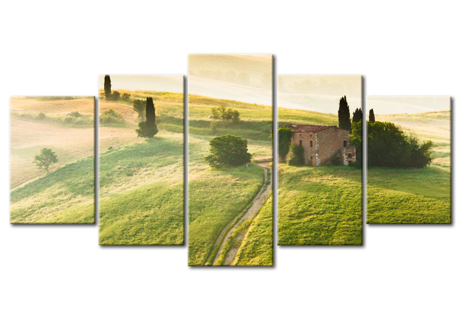 Stretched Canvas Landscape Art - Green Tuscany