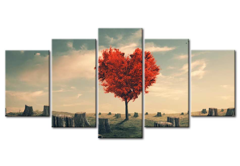Stretched Canvas Landscape Art - Loneliness Tree