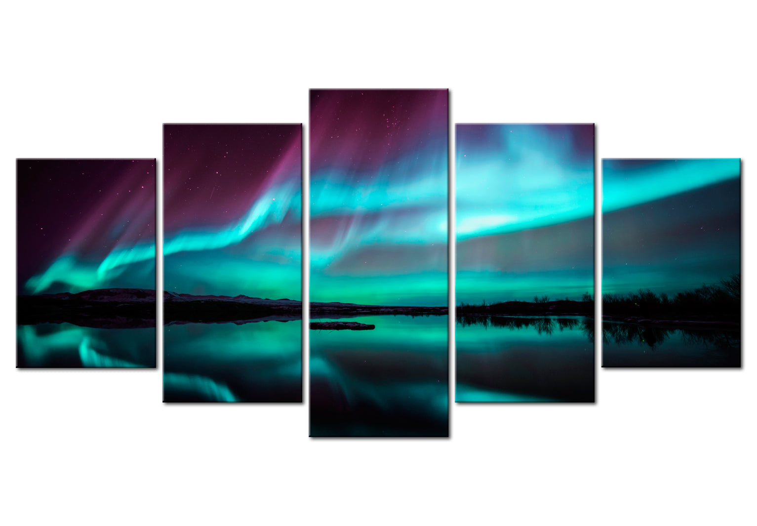 Stretched Canvas Landscape Art - Night Light