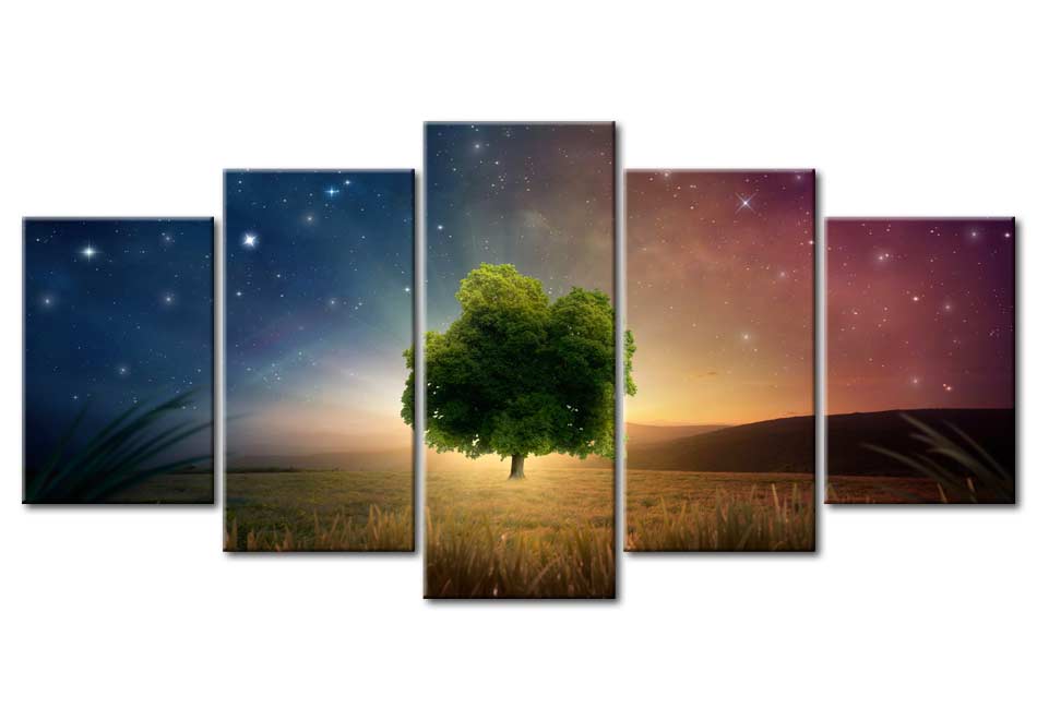 Stretched Canvas Landscape Art - Starry Nights