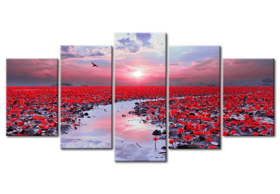 Stretched Canvas Landscape Art - The River Of Love