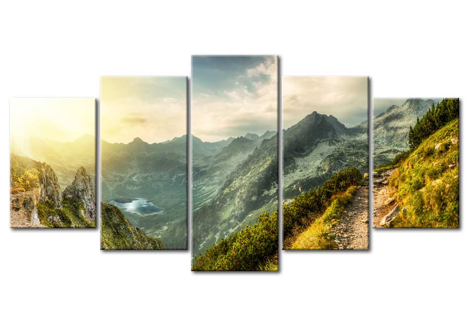 Stretched Canvas Landscape Art - Top Of The Mountain