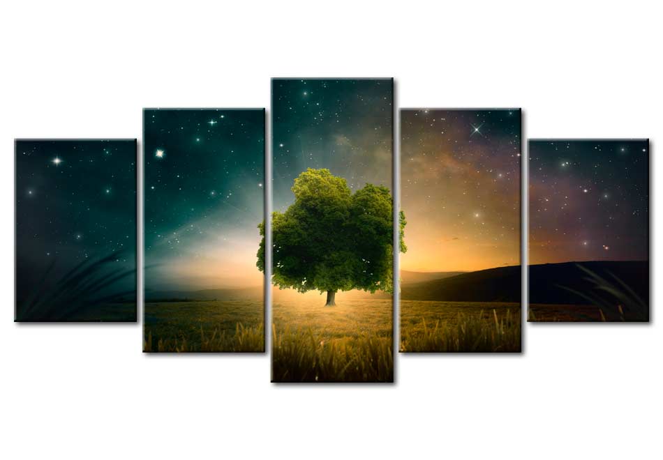 Stretched Canvas Landscape Art - Valley Of Stars