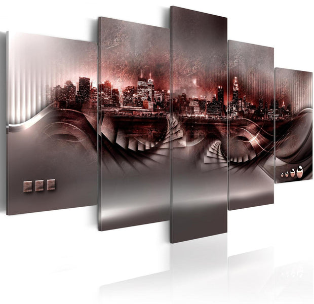 Stretched Canvas Places - Crimson City-Tiptophomedecor