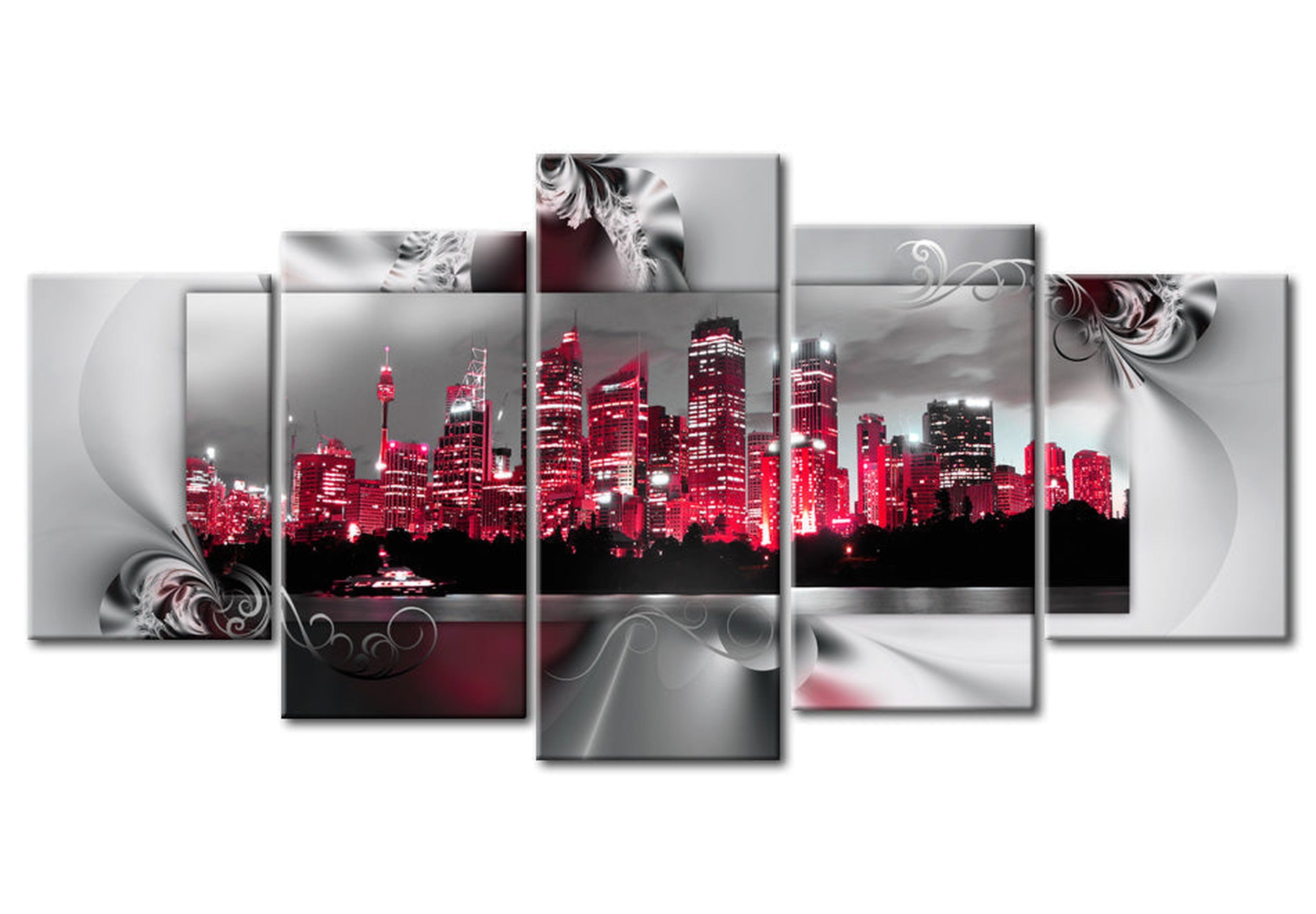 Stretched Canvas Wall Art - Dream About Sydney - 5 Pieces