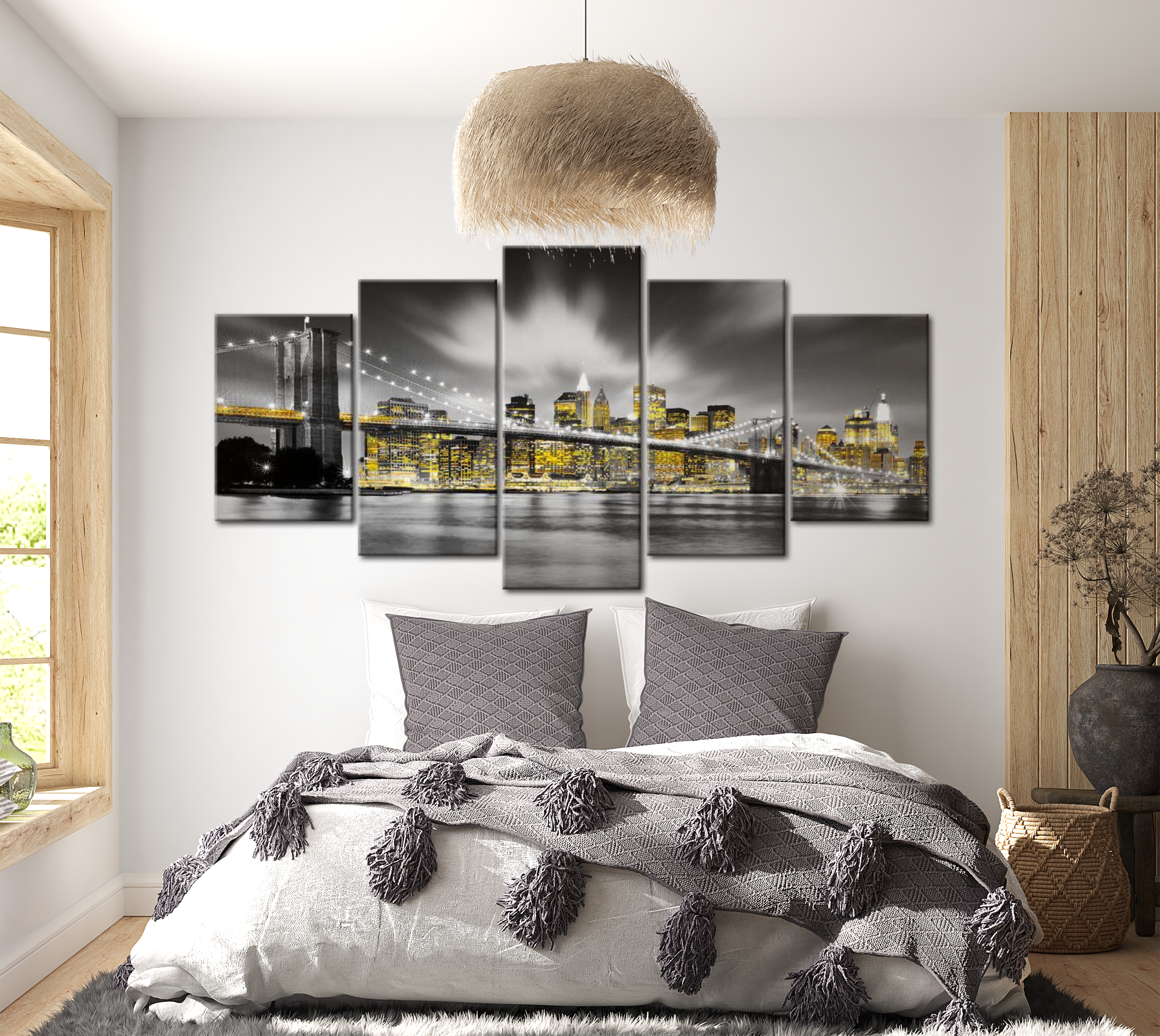 Stretched Canvas Wall Art - Nyc: Amber Eyes 40"Wx20"H