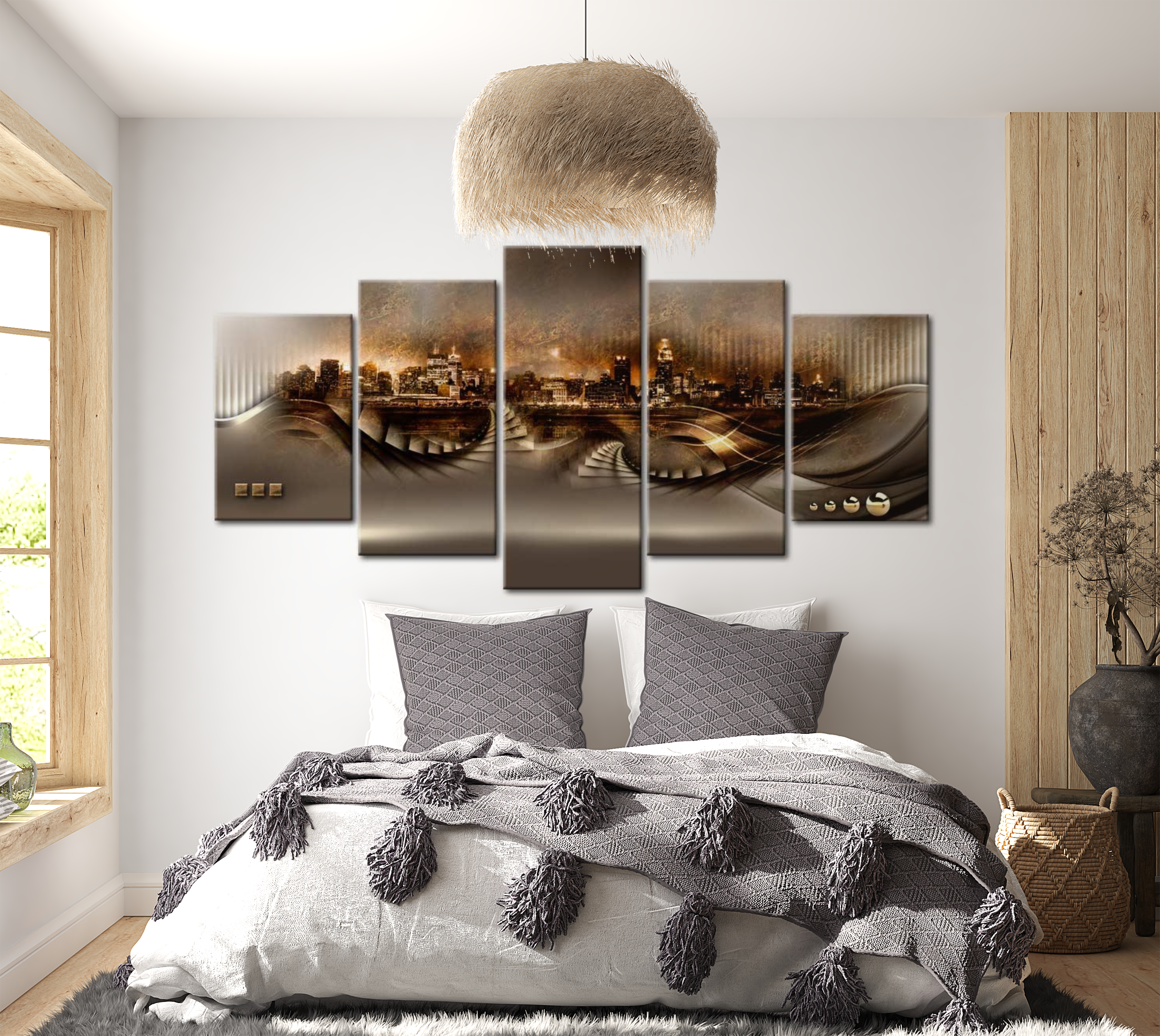 Stretched Canvas Wall Art - Lost City 40"Wx20"H