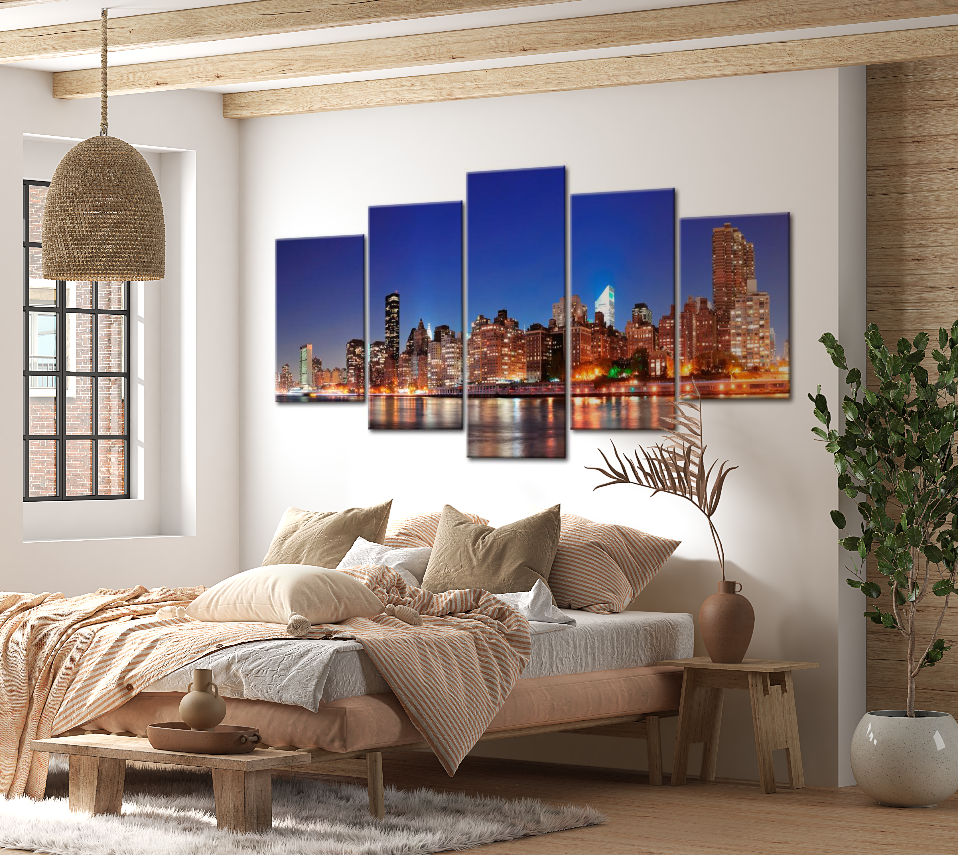 Stretched Canvas Wall Art - New York In Close-Up 40"Wx20"H