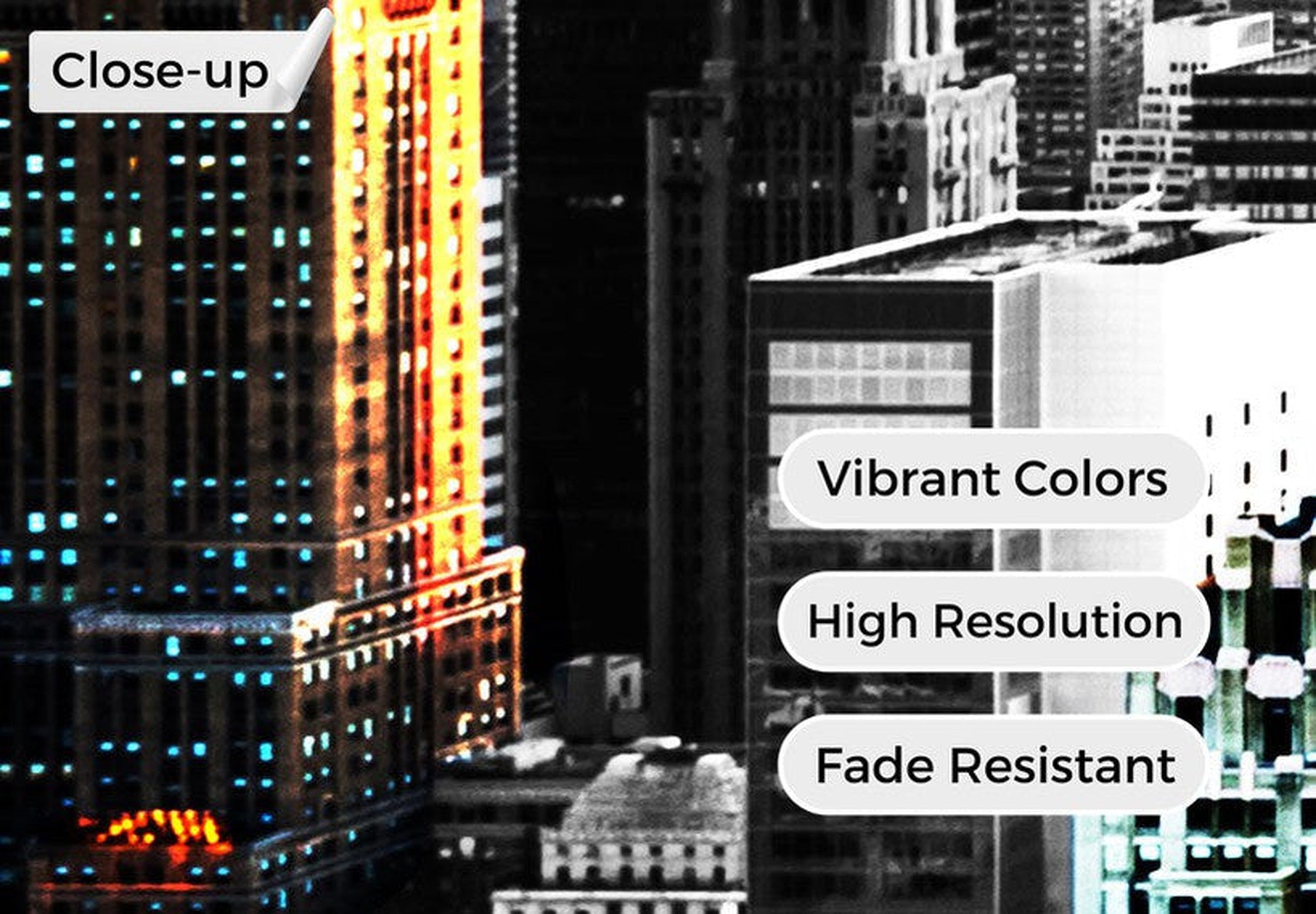 Stretched Canvas Wall Art - New York Colors - 5 Pieces