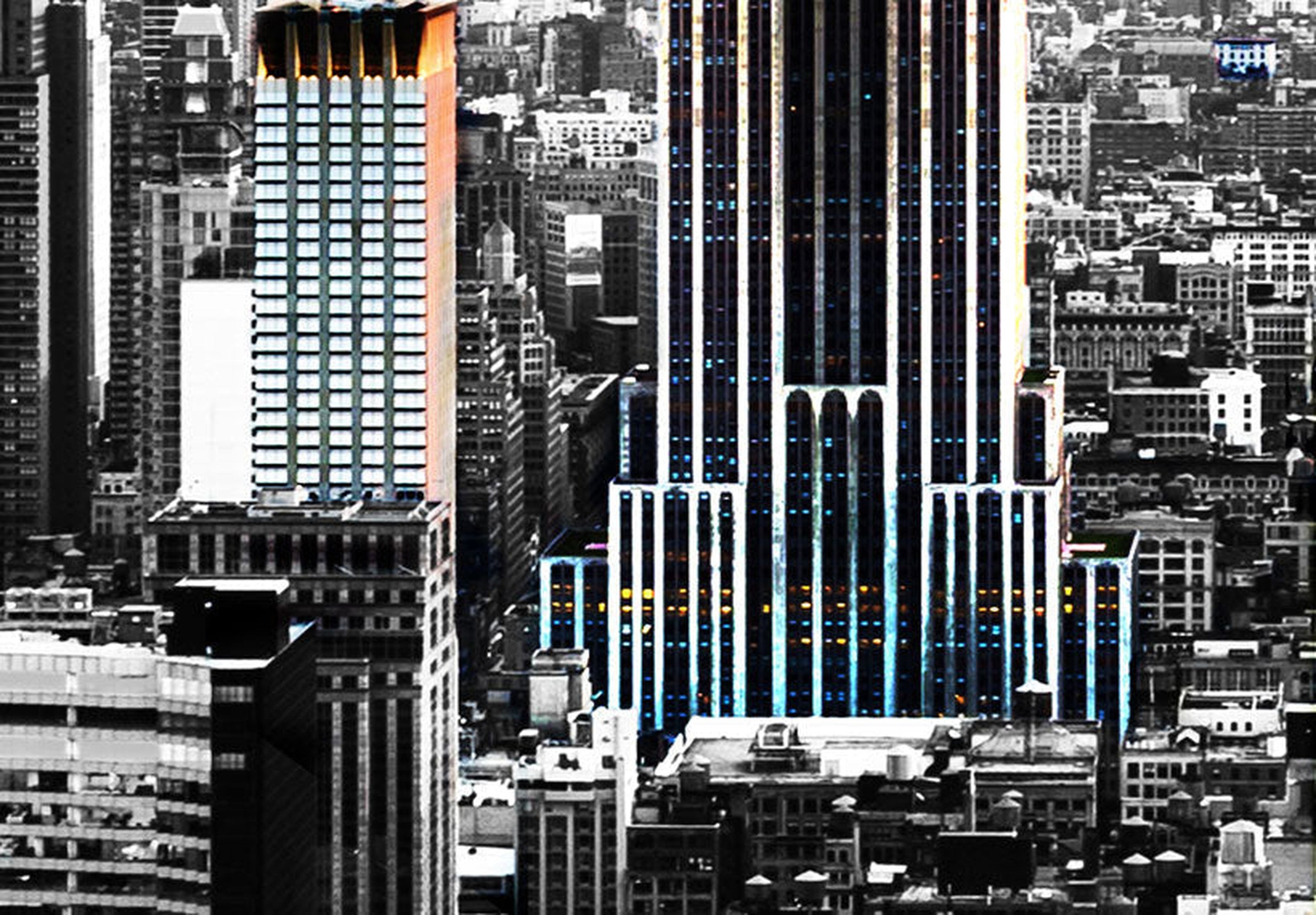 Stretched Canvas Wall Art - New York Colors - 5 Pieces