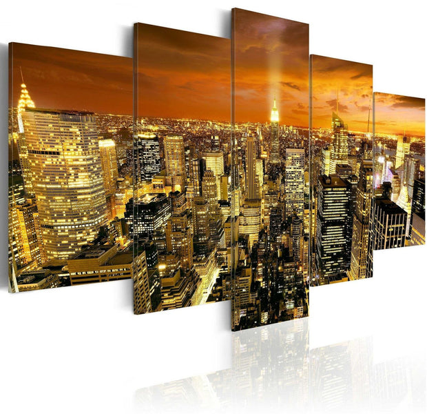 Stretched Canvas Places - New York: Amber-Tiptophomedecor